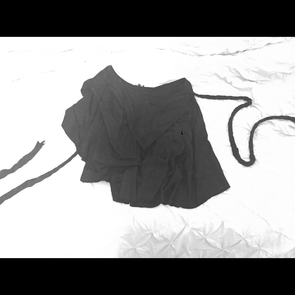 Ann Demeulemeester split leather layer tutu skirt